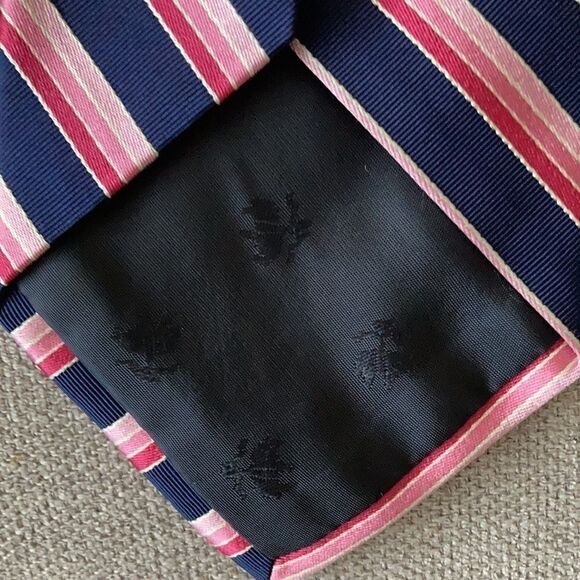 Brooks Brothers Makers Silk & Linen stripe Necktie - Picture 4 of 5
